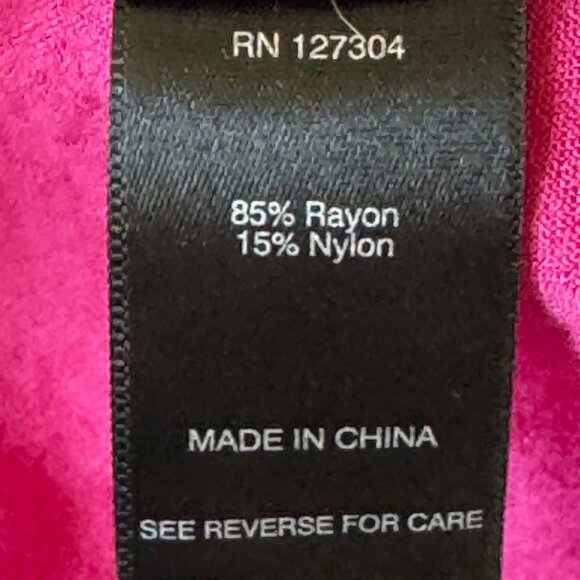 NWOT Ali Miles Women's Pink Lagenlook Top Size 2X Buttons Relaxed Boho - Picture 7 of 8